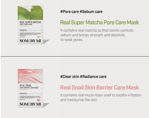SOME BY MI - Real Care Mask - Maschera in tessuto - 10 Tipi