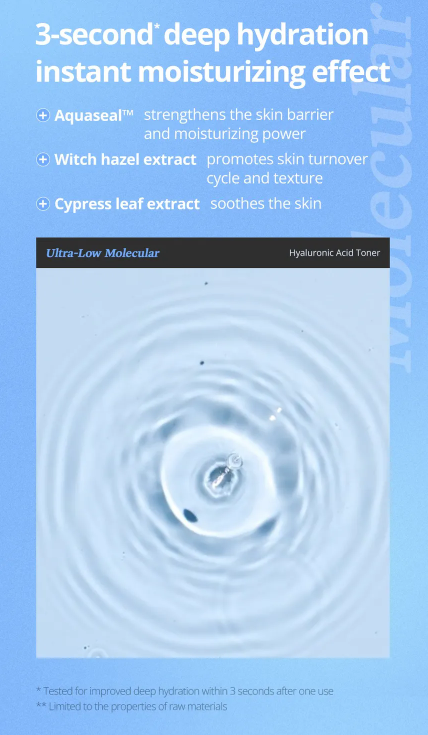 Isntree - Ultra-Low Molecular Hyaluronic Acid Toner - Tonico Viso all’Acido Ialuronico