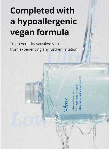 Isntree - Ultra-Low Molecular Hyaluronic Acid Toner - Tonico Viso all’Acido Ialuronico