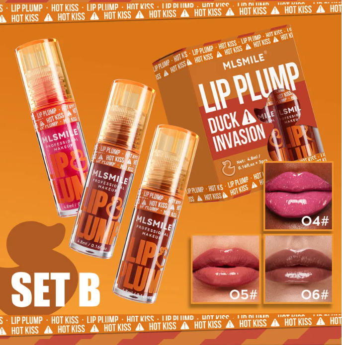 MLSMILE - Set of 3: Lip Plump Set - Gloss Rimpolpante labbra