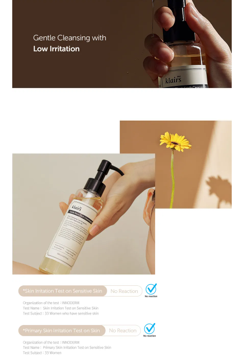 Dear, Klairs - Olio detergente nero delicato e fresco