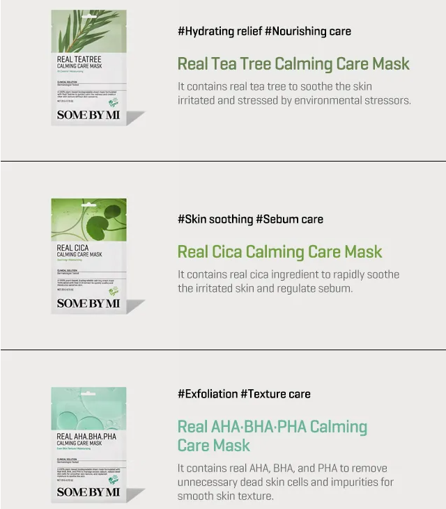 SOME BY MI - Real Care Mask - Maschera in tessuto - 10 Tipi