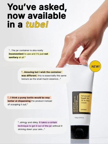 COSRX - Advanced Snail 92 All In One Cream Tube - Crema Viso Versione Tubetto