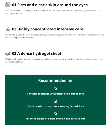 Farm Stay - Black Snail Hydrogel Eye Patch con bava di lumaca