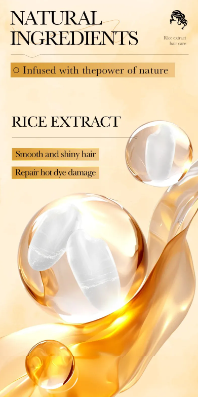 BIOAQUA - Maschera per capelli alla polpa di riso grezza