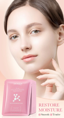 BIOAQUA - Maschera sbiancante alla nicotinamide per eliminare le lentiggini