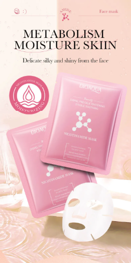 BIOAQUA - Maschera sbiancante alla nicotinamide per eliminare le lentiggini