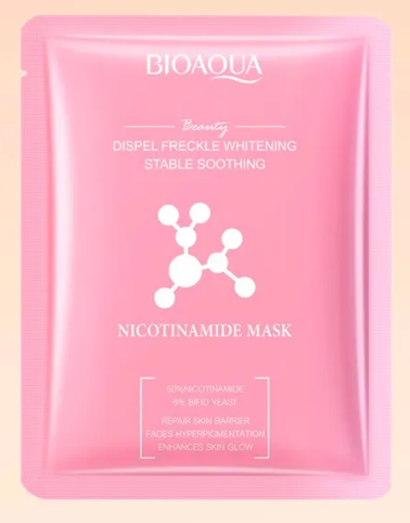 BIOAQUA - Maschera sbiancante alla nicotinamide per eliminare le lentiggini