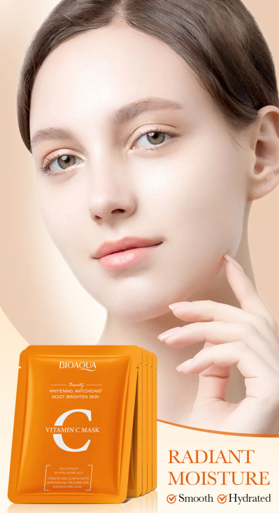 BIOAQUA - Maschera sbiancante antiossidante alla vitamina C - Maschera Viso alla Vitamina C