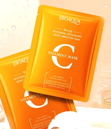 BIOAQUA - Maschera sbiancante antiossidante alla vitamina C - Maschera Viso alla Vitamina C