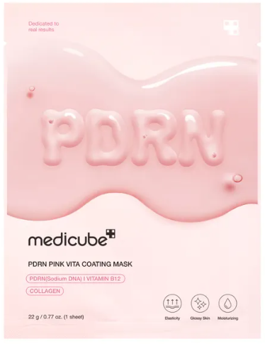 medicube - PDRN Pink Vita Coating Mask - Maschera Viso Illuminante