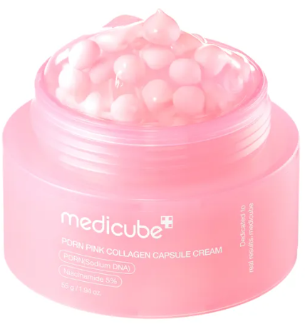 medicube - PDRN Pink Collagen Capsule Cream - Crema con capsule di collagene