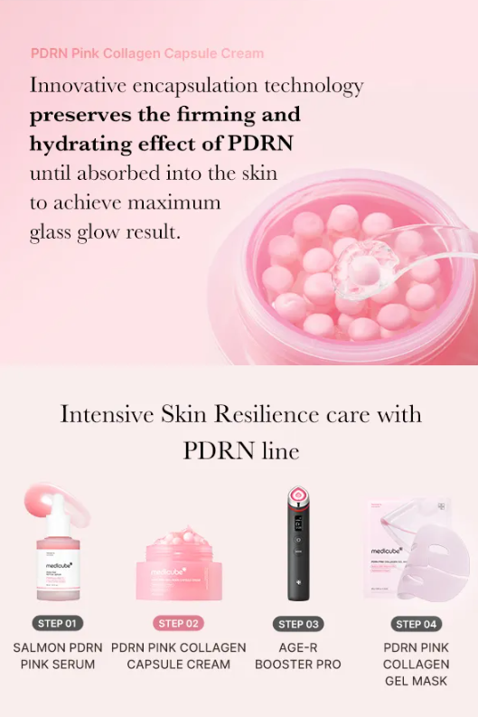 medicube - PDRN Pink Collagen Capsule Cream - Crema con capsule di collagene
