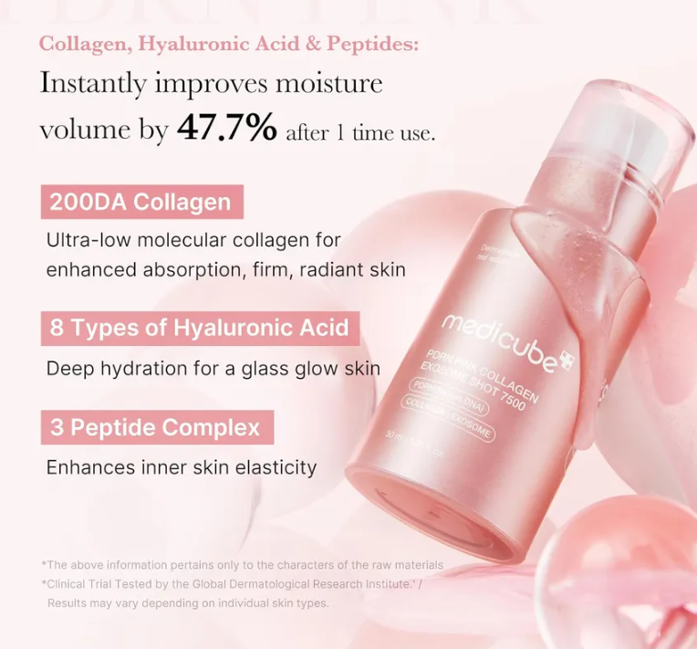 medicube - PDRN Pink Collagen Exosome Shot Serum 7500 - Siero Viso Anti-age