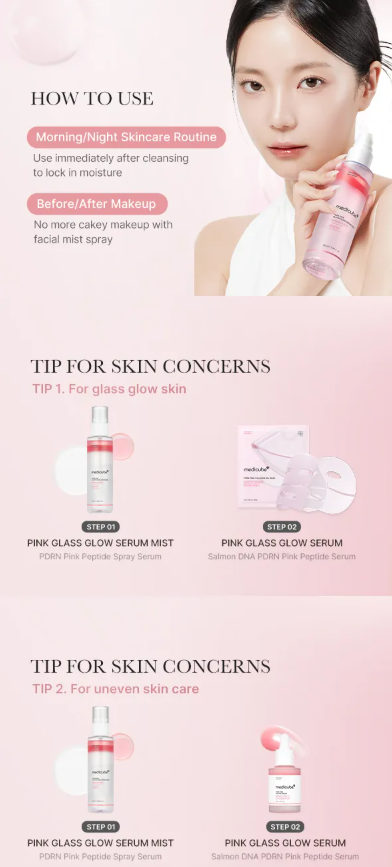 medicube - PDRN Pink Glutathione Serum Mist - Siero Viso Idratante Spray