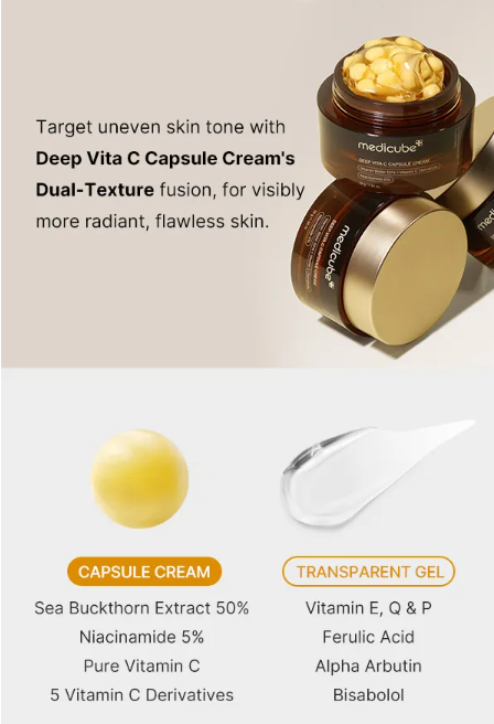medicube - Deep Vita C Capsule Cream - Crema Viso Anti-macchie