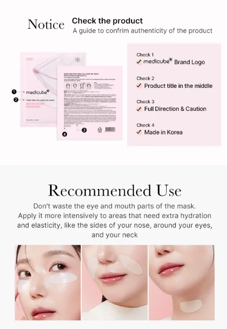 medicube - PDRN Pink Collagen Gel Mask- Maschera Viso PDNR Collagene Rosa