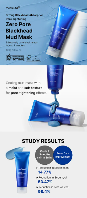medicube - Zero Pore Blackhead Mud Mask - Maschera Viso Purificante