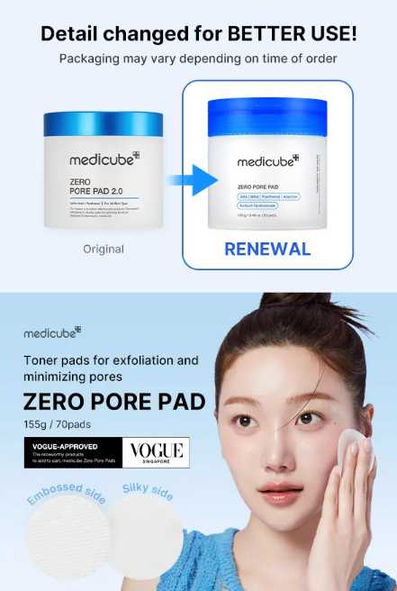 medicube - Zero Pore Pad 2.0 - Dischetti di Tonico Astringente