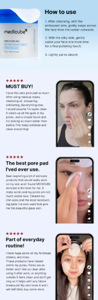 medicube - Zero Pore Pad 2.0 - Dischetti di Tonico Astringente