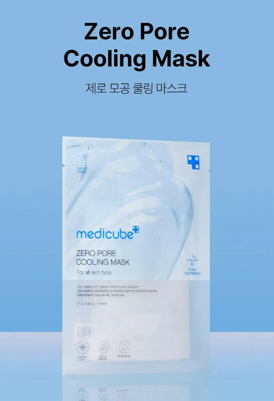 medicube - Zero Pore Cooling Mask - Maschera Viso in Tessuto