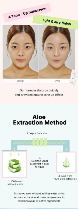 COSRX - Aloe 54.2 Aqua Tone-Up Sunscreen - Protezione Solare Uniformante