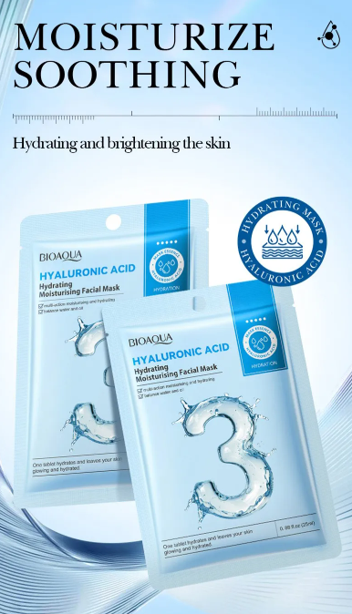 BIOAQUA - Maschera viso idratante all'acido ialuronico