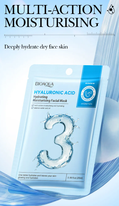 BIOAQUA - Maschera viso idratante all'acido ialuronico