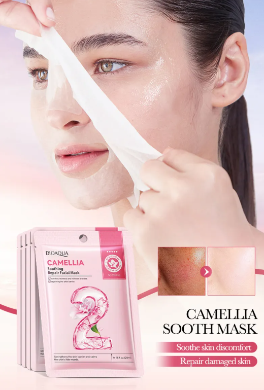BIOAQUA - Maschera viso riparatrice alla Camelia