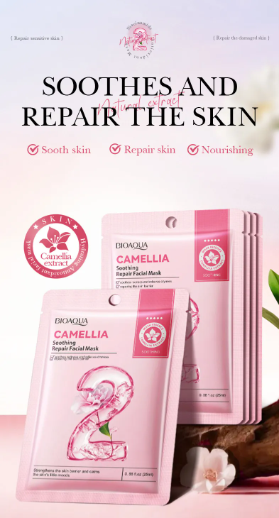 BIOAQUA - Maschera viso riparatrice alla Camelia