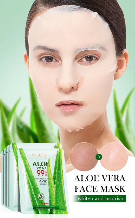 BIOAQUA - Maschera viso idratante e lenitiva all'aloe vera