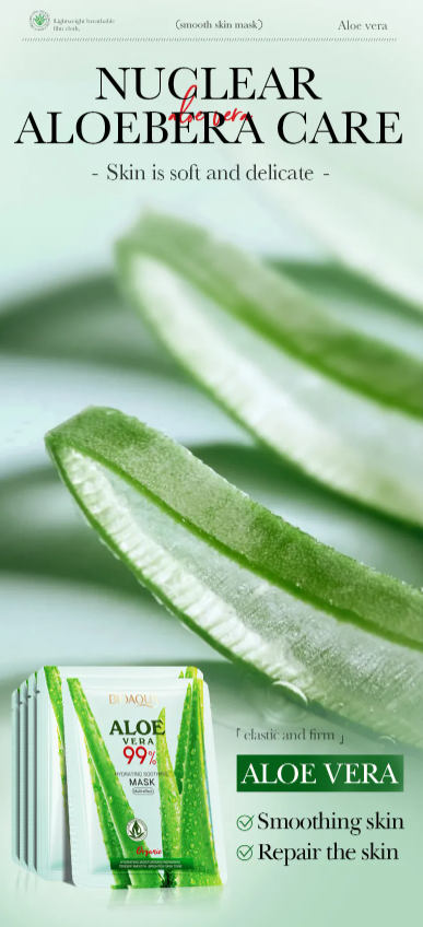 BIOAQUA - Maschera viso idratante e lenitiva all'aloe vera