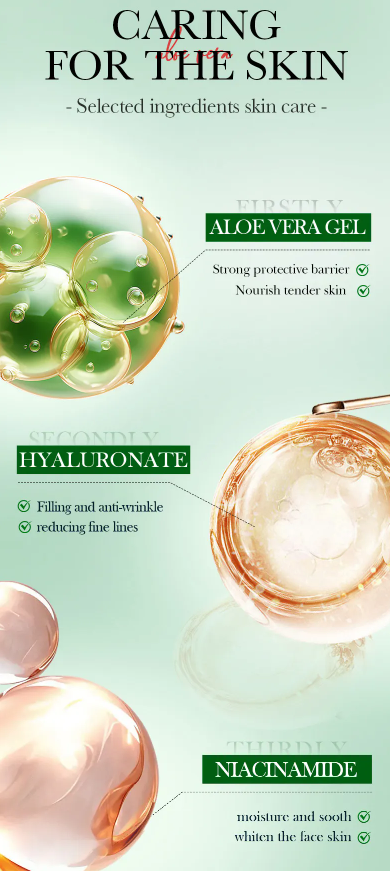 BIOAQUA - Masque facial hydratant et apaisant à l'aloe vera