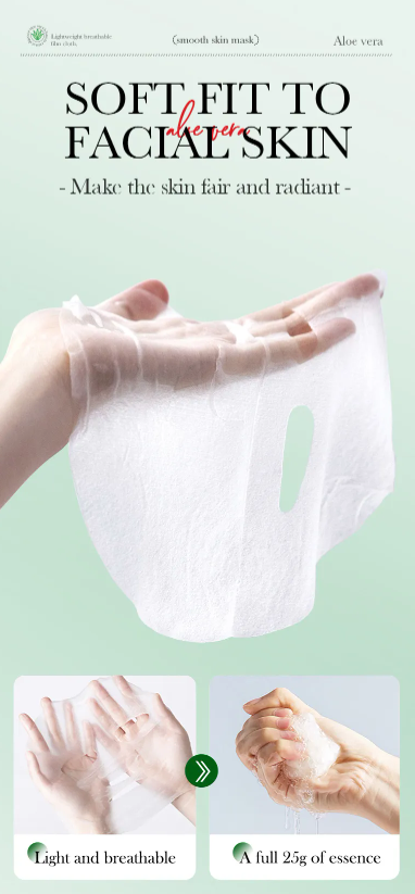 BIOAQUA - Maschera viso idratante e lenitiva all'aloe vera