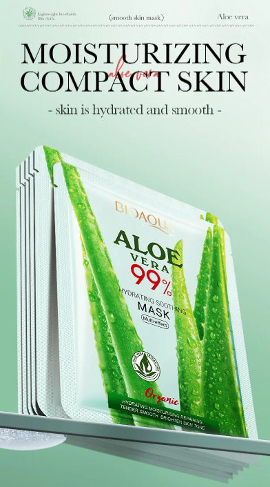 BIOAQUA - Maschera viso idratante e lenitiva all'aloe vera