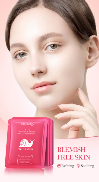 BIOAQUA - Maschera rassodante antirughe alle lumache