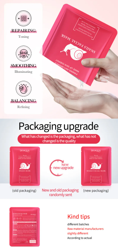 BIOAQUA - Maschera rassodante antirughe alle lumache