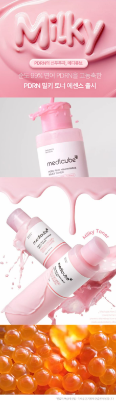 medicube - PDRN Pink Niacinamide Milky Toner - Tonico Viso con Niacinamide