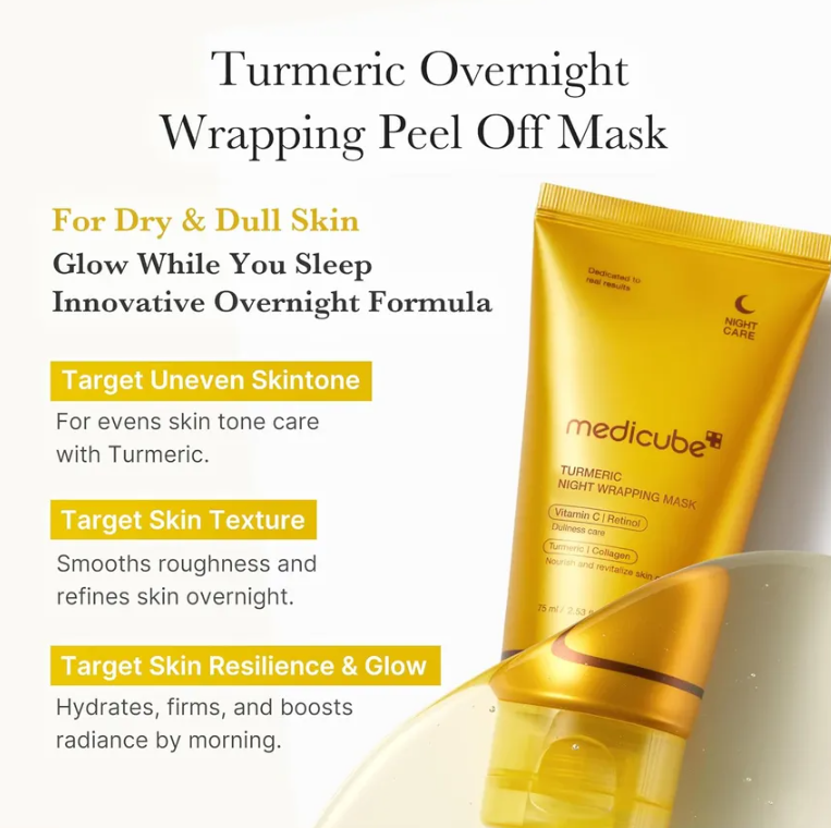medicube - Kojic Acid Turmeric Night Wrapping Mask - Maschera notte acido kojico e curcuma