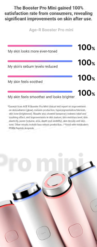 medicube - AGE-R Booster Pro Mini Pink - Dispositivo Skincare Multifunzione Rosa