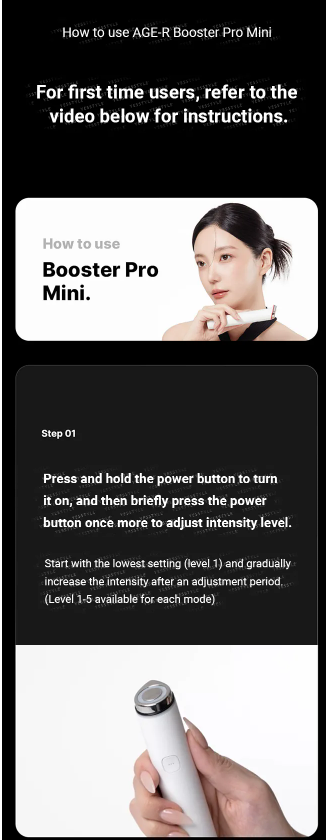 medicube - AGE-R Booster Pro Mini Pink - Dispositivo Skincare Multifunzione Rosa