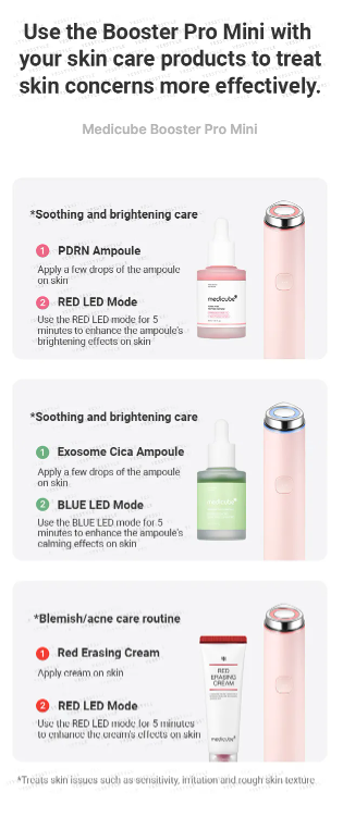 medicube - AGE-R Booster Pro Mini Pink - Dispositivo Skincare Multifunzione Rosa