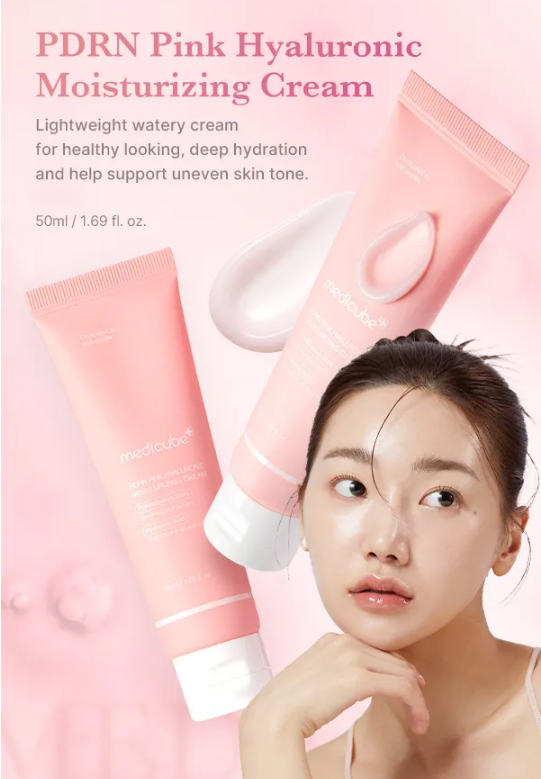 medicube - PDRN Pink Hyaluronic Moisturizing Cream - Crema Viso PDRN e Pept