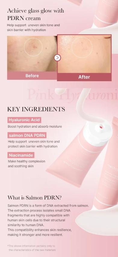 medicube - PDRN Pink Hyaluronic Moisturizing Cream - Crema Viso PDRN e Pept