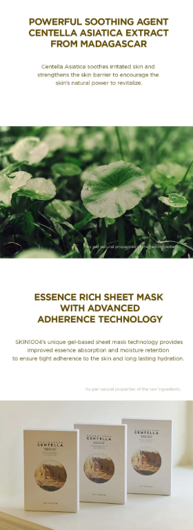 SKIN 1004 - Madagascar Centella Watergel Sheet Ampoule Mask - Maschera Viso Idratante