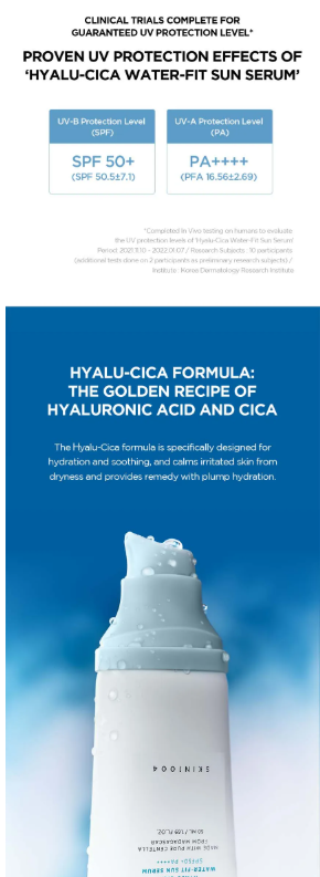 SKIN 1004 - Madagascar Centella Hyalu-Cica Acqua-Fit - Siero Solare Viso Maxi Formato