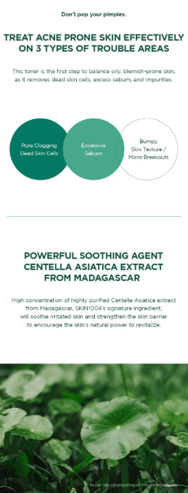 SKIN 1004 - Madagascar Centella Tea-Trica Purifying Toner - Tonico Purificante