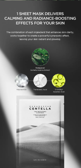 SKIN 1004 - Madagascar Centella Tone Brightening Glow Mask - Maschera Viso Uniformante