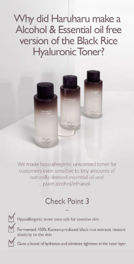 haruharu wonder - Black Rice Hyaluronic Toner Fragrance Free - Tonico Viso Riso Nero e Acido Ialuronico Senza Fragranza