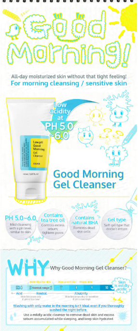 COSRX - Low pH Good Morning Gel Cleanser - Gel Detergente Viso